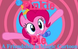 Size: 1751x1097 | Tagged: safe, artist:sonicrainboomftw, pinkie pie, g4, female, looney tunes, party horn, solo