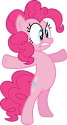 Size: 1924x3571 | Tagged: safe, artist:porygon2z, pinkie pie, earth pony, pony, g4, mmmystery on the friendship express, bipedal, female, simple background, solo, transparent background, vector, you shall not pass