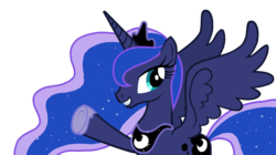 Size: 1024x574 | Tagged: safe, artist:platinumdrop, princess luna, g4, female, simple background, solo, transparent background, vector