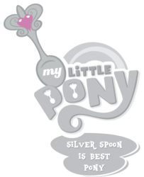 Size: 1022x1258 | Tagged: safe, silver spoon, g4, best pony, my little pony logo