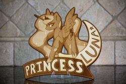 Size: 4272x2848 | Tagged: safe, artist:darkflame75, artist:earth-pony, princess luna, g4, female, pyrography, solo