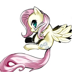 Size: 894x894 | Tagged: safe, artist:dedalocious, fluttershy, g4, female, flying, solo