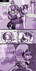 Size: 750x1453 | Tagged: safe, artist:lumineko, moondancer, princess luna, twilight sparkle, alicorn, pony, unicorn, g4, alternate hairstyle, comic, conjoined, cute, dancerbetes, dialogue, dream walker luna, dreamluna, female, fusion, giggling, groan, laughing, lesbian, loose hair, lunabetes, mare, no, one sided shipping, pushmi-pullyu, senpai, senpai noticed me, shared dream, ship:twidancer, shipper on deck, shipping, trolluna, twiabetes, twidancer (fusion), twilight sparkle (alicorn), twilight sparkle is not amused, unamused, we have become one