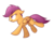 Size: 900x700 | Tagged: safe, artist:xwreathofroses, scootaloo, pegasus, pony, g4, alternate cutie mark, cutie mark, female, filly, floppy ears, foal, folded wings, galloping, running, side view, simple background, smiling, solo, transparent background, walking, wings