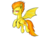 Size: 800x600 | Tagged: safe, artist:xwreathofroses, spitfire, bat pony, pony, g4, fangs, female, simple background, solo, spitbat, transparent background