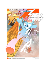 Size: 3541x5016 | Tagged: safe, artist:gashiboka, applejack, rainbow dash, pony, comic:recall the time of no return, g4, comic, iron wolf, patreon, patreon logo