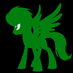 Size: 894x894 | Tagged: safe, artist:midicloud, oc, oc only, oc:midnight cloud, pegasus, pony, angry, battle stance, determined, long tail, male, minimalist, monochrome, ponysona, simple background, solo, spread wings