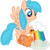 Size: 3000x3000 | Tagged: safe, artist:sunley, duck soup, sprinkles (g1), bird, duck, pegasus, pony, g1, g4, closed mouth, cloud, duo, female, flapping, flying, g1 to g4, generation leap, mare, rainbow, simple background, smiling, solo, transparent background