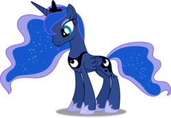 Size: 4328x3000 | Tagged: safe, artist:dashiesparkle, princess luna, alicorn, pony, g4, luna eclipsed, .svg available, crown, female, high res, hoof shoes, jewelry, looking down, mare, ponyscape, regalia, simple background, smiling, solo, transparent background, vector