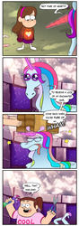 Size: 512x1461 | Tagged: safe, artist:markmak, artist:moringmark, pony, unicorn, barely pony related, celestabellebethabelle, comic, funny end, gravity falls, grenda, mabel pines, male, spoilers for another series, the last mabelcorn