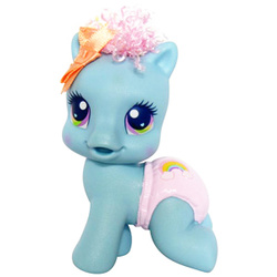 Size: 300x300 | Tagged: safe, rainbow dash (g3), g3, g3.5, newborn cuties, baby, diaper, face of mercy, female, filly, foal, g3.75, merchandise, simple background, toy, white background