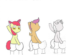 Size: 2456x1860 | Tagged: safe, apple bloom, scootaloo, sweetie belle, g4, cutie mark crusaders