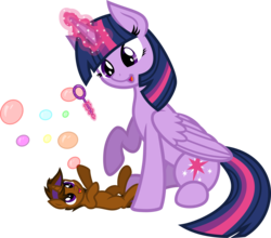 Size: 8519x7500 | Tagged: safe, artist:kruszynka25, artist:mactavish1996, twilight sparkle, oc, alicorn, pony, g4, absurd resolution, bubble, cute, female, fun, mare, twiabetes, twilight sparkle (alicorn)