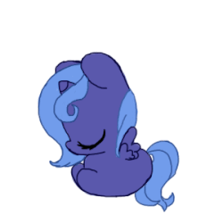 Size: 300x300 | Tagged: safe, artist:ozorii, princess luna, alicorn, pony, g4, animated, chibi, cute, eyes closed, female, filly, flapping wings, gif, lunabetes, prone, s1 luna, simple background, sleeping, solo, white background, wings, woona
