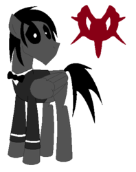 Size: 387x489 | Tagged: safe, artist:autistic-zydrate, pegasus, pony, bagul, base used, bughuul, ponified, sinister, solo