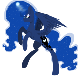 Size: 1000x1000 | Tagged: safe, artist:luna756, princess luna, g4, female, magic, simple background, solo, transparent background