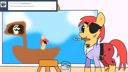 Size: 1920x1080 | Tagged: safe, artist:mlpfimguy, oc, oc only, oc:mouse pone, ask, eyepatch, pirate, solo, tumblr