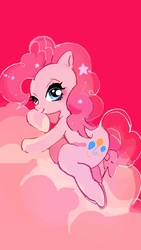 Size: 1500x2662 | Tagged: safe, artist:yam, pinkie pie, g4, cloud, female, pixiv, solo