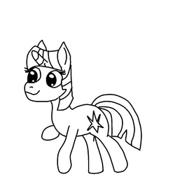 Size: 1000x1000 | Tagged: safe, twilight sparkle, pony, unicorn, g4, black and white, female, grayscale, monochrome, solo