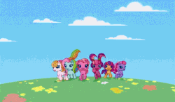Size: 740x435 | Tagged: artist needed, source needed, safe, edit, edited screencap, screencap, cheerilee (g3), pinkie pie (g3), rainbow dash (g3), scootaloo (g3), starsong, toola-roola, pony, g3, g3.5, animated, cute, eat the camera, esophagus, female, implied vore, it's coming right at us, male, mawshot, mouth, open mouth, oral invitation, scootapred, slimy, uvula