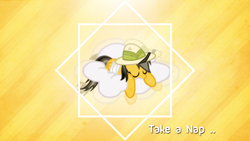 Size: 2560x1440 | Tagged: safe, artist:kennyklent, artist:shaakuras, daring do, g4, blurry, cloud, sleeping, vector, wallpaper