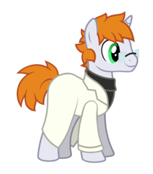 Size: 3403x3889 | Tagged: safe, artist:age3rcm, oc, oc only, oc:bumble hooves, bad dragon, clothes, glasses, lab coat, simple background, solo, transparent background, vector