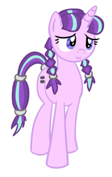 Size: 342x542 | Tagged: safe, artist:paking pie, starlight glimmer, g4, the cutie map, alternate hairstyle, braided pigtails, equal cutie mark, female, pigtails, solo