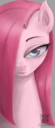 Size: 808x1873 | Tagged: safe, artist:unnop64, pinkie pie, g4, female, front view, full face view, looking at you, pinkamena diane pie, portrait, solo