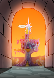 Size: 3541x5016 | Tagged: safe, artist:gashiboka, comic:recall the time of no return, g4, comic, implied tyrant sparkle, no pony, twilight's castle