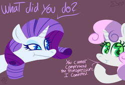 Size: 1000x680 | Tagged: dead source, safe, artist:php92, rarity, sweetie belle, pony, unicorn, g4, :t, cute, simple background, sisters