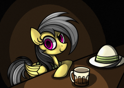 Size: 1754x1240 | Tagged: safe, artist:rambopvp, daring do, g4, bar, cute, drink, female, looking at you, solo
