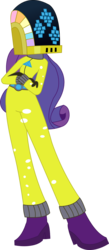 Size: 681x1555 | Tagged: safe, artist:sketchmcreations, rarity, equestria girls, g4, my little pony equestria girls: rainbow rocks, boots, clothes, costume, crossed arms, daft punk, daft rarity, female, helmet, inkscape, long hair, reference, shoes, simple background, solo, spacesuit, transparent background, vector