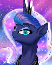 Size: 2000x2500 | Tagged: safe, artist:moonlightprincess002, princess luna, g4, beautiful, female, high res, looking at you, portrait, rainbow power, solo