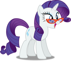 Size: 3514x3000 | Tagged: safe, artist:dashiesparkle, artist:hawk9mm, rarity, canterlot boutique, g4, .svg available, female, glasses, high res, open mouth, ponyscape, simple background, solo, that was fast, transparent background, vector