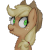 Size: 100x100 | Tagged: safe, artist:pohwaran, applejack, g4, animated, discorded, female, icon, liar face, liarjack, picture for breezies, reaction image, scrunchy face, simple background, solo, transparent background