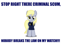 Size: 2160x1561 | Tagged: safe, artist:spellboundcanvas, derpy hooves, pegasus, pony, g4, female, mare, oblivion, police, stop right there criminal scum