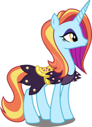 Size: 2500x3441 | Tagged: safe, artist:xebck, sassy saddles, pony, unicorn, canterlot boutique, clothes, dress, female, simple background, solo, that was fast, transparent background, vector