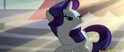 Size: 1642x697 | Tagged: safe, screencap, rarity, pony, unicorn, canterlot boutique, g4, crepuscular rays, female, lidded eyes, mare, solo