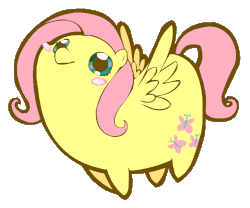 Size: 1300x1080 | Tagged: safe, artist:coggler, artist:frog&cog, artist:gopherfrog, artist:megamanhxh, fluttershy, pegasus, pony, g4, animated, blinking, blush sticker, blushing, chubbie, cute, female, fluttershibby, looking up, mare, shyabetes, simple background, smiling, solo, spread wings, transparent background, weapons-grade cute