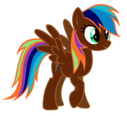 Size: 649x593 | Tagged: safe, artist:eeveevfjthundercat, rainbow dash, pegasus, pony, g4, female, hooves, inverted, inverted colors, mare, simple background, smiling, solo, vector, white background, wings