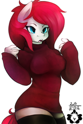 Size: 2300x3400 | Tagged: safe, artist:deadlionofinsanity, oc, oc only, oc:bailey, anthro, clothes, high res, solo