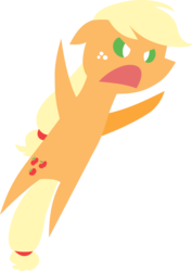 Size: 1024x1449 | Tagged: safe, artist:batmanbrony, applejack, g4, female, pointy ponies, simple background, solo, transparent background, vector