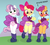 Size: 4180x3800 | Tagged: safe, artist:liggliluff, apple bloom, scootaloo, sweetie belle, earth pony, anthro, g4, adorabloom, annoyed, belly button, blushing, clothes, covering, cross-popping veins, cute, cutealoo, cutie mark crusaders, diasweetes, embarrassed, embarrassed underwear exposure, female, fetish, frilly underwear, heart, heart print underwear, mary janes, panties, panty fetish, panty shot, pink underwear, school uniform, school uniform fetish, silly panties, skirt, skirt flip, skirt lift, skirtaloo, underwear, upskirt, vector, wavy mouth, wind, young