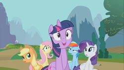 Size: 1366x768 | Tagged: safe, screencap, applejack, fluttershy, rainbow dash, rarity, twilight sparkle, g4, swarm of the century