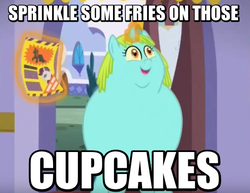 Size: 542x419 | Tagged: safe, edit, edited screencap, screencap, whoa nelly, canterlot boutique, g4, explicit source, fat, female, image macro, incidental pony, meme, murica, obese, patton oswalt, solo, werewolves and lollipops