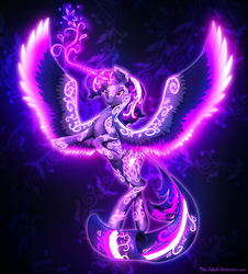 Size: 1581x1746 | Tagged: safe, artist:9de-light6, twilight sparkle, alicorn, pony, g4, female, magic, mare, solo, tribal, twilight sparkle (alicorn)