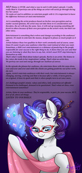Size: 1024x2146 | Tagged: safe, artist:dragonfoxgirl, rarity, canterlot boutique, g4, female, sewing, solo, text, wall of text