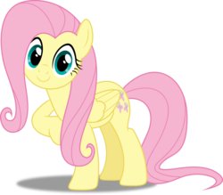 Size: 3428x3000 | Tagged: safe, artist:dashiesparkle, artist:hawk9mm, fluttershy, g4, stare master, .svg available, cute, female, high res, looking at you, ponyscape, raised hoof, shyabetes, simple background, solo, transparent background, vector