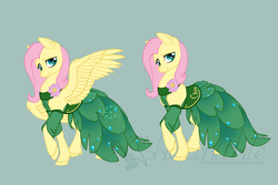 Size: 1500x1000 | Tagged: safe, artist:chickenwhite, fluttershy, g4, clothes, dress, female, solo
