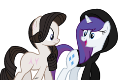 Size: 906x592 | Tagged: safe, rarity, oc, oc:lory, g4, alternate hairstyle, mane swap